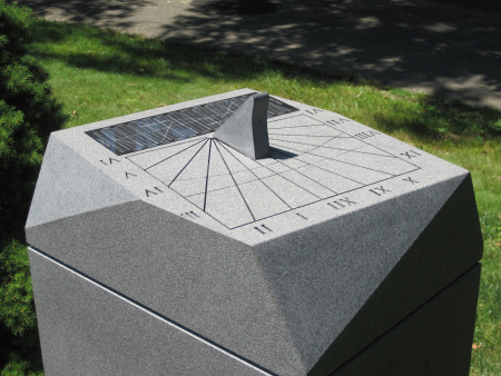 photo of memorial sundial by Robert Adzeima